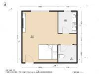 卓达太阳城希望之洲1室0厅1卫44.4㎡户型图