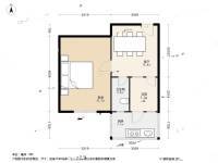 电业二社区1室1厅1卫45.2㎡户型图