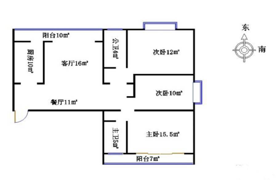 金泰豪庭3室2厅2卫147㎡户型图