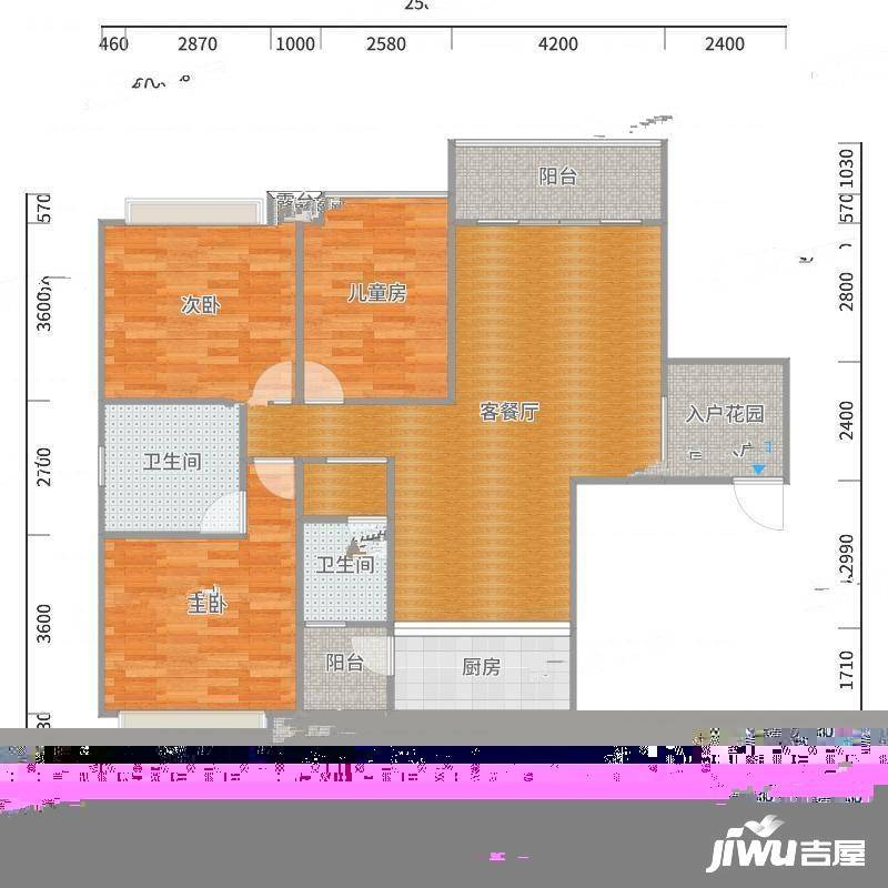 幸福家园3室0厅0卫134㎡户型图