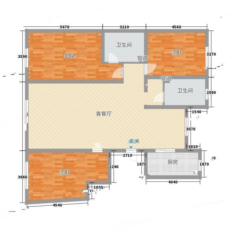 香格里拉国际城3室0厅0卫151㎡户型图