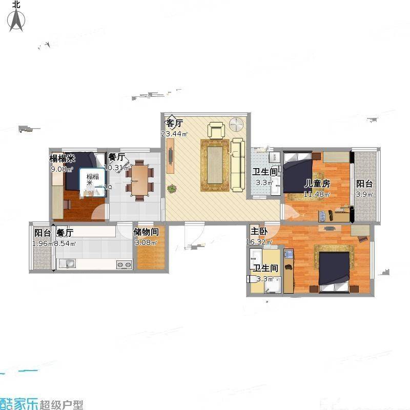 馨怡小区2室0厅0卫133㎡户型图