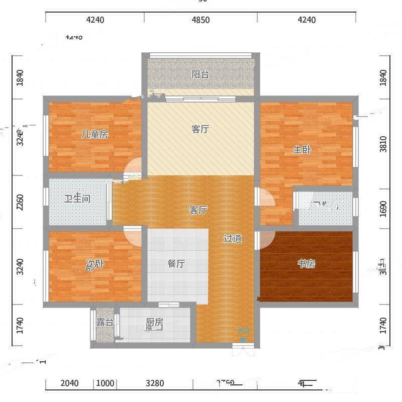 湖景花园4室0厅0卫151㎡户型图