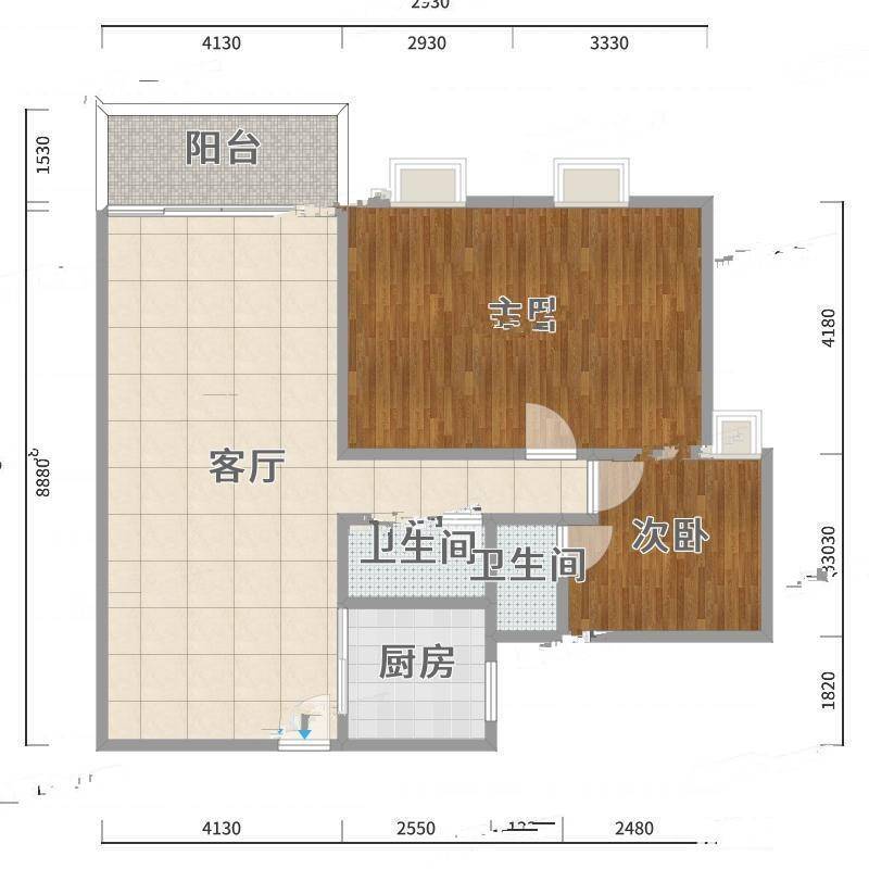 金凤屿花苑2室0厅0卫109㎡户型图