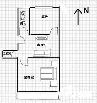 腾龙雅苑2室2厅1卫102㎡户型图