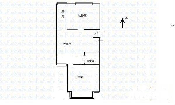 腾龙雅苑2室2厅1卫102㎡户型图