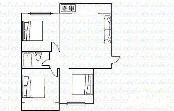 赛马场锦绣苑3室1厅1卫99㎡户型图