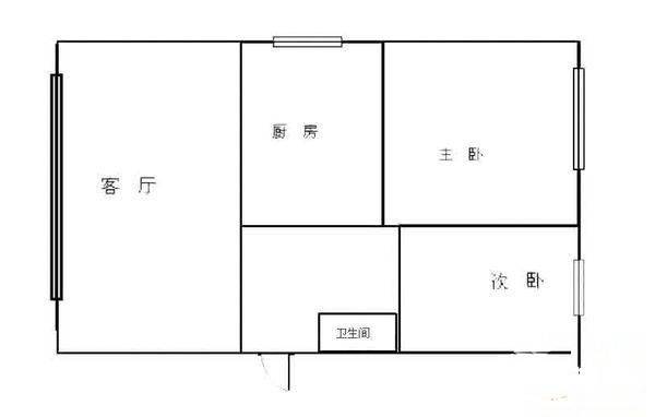 赛马场锦绣苑3室1厅1卫99㎡户型图