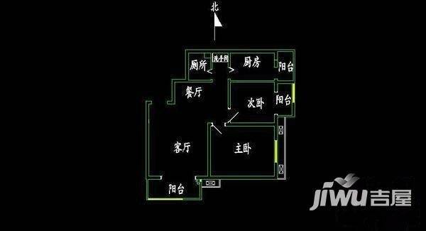 双龙大厦3室2厅1卫160㎡户型图