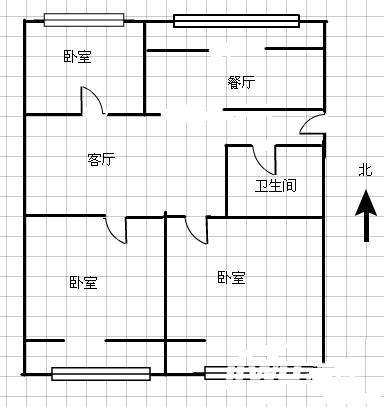 清新雅苑3室2厅1卫111㎡户型图