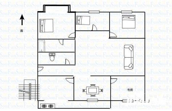 清新雅苑4室2厅2卫160㎡户型图