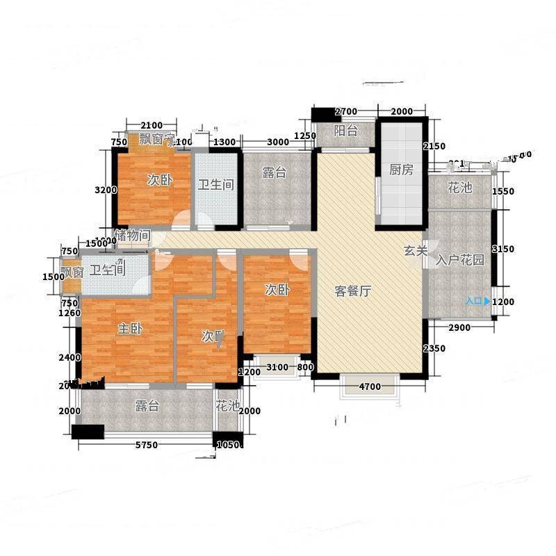 省警校住宅小区4室0厅0卫212㎡户型图