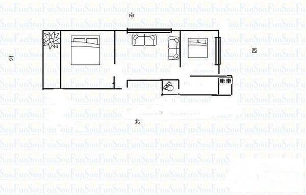 和佳世纪柏林2室1厅1卫80㎡户型图