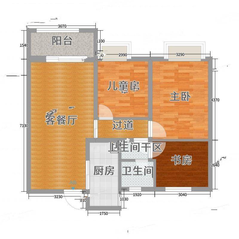 晋机新友谊小区3室0厅0卫109㎡户型图