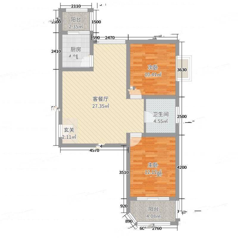 怡然家园2室0厅0卫81㎡户型图