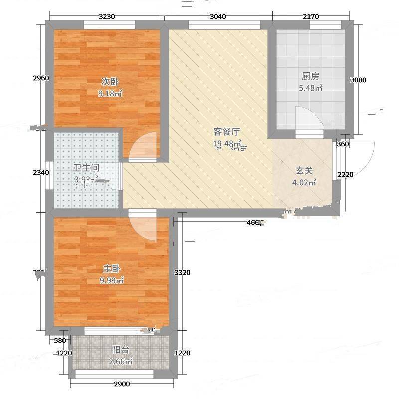 国樾龙城2室0厅0卫63㎡户型图