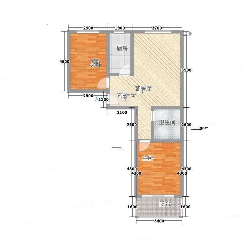 郦苑国际花园2室0厅0卫93㎡户型图