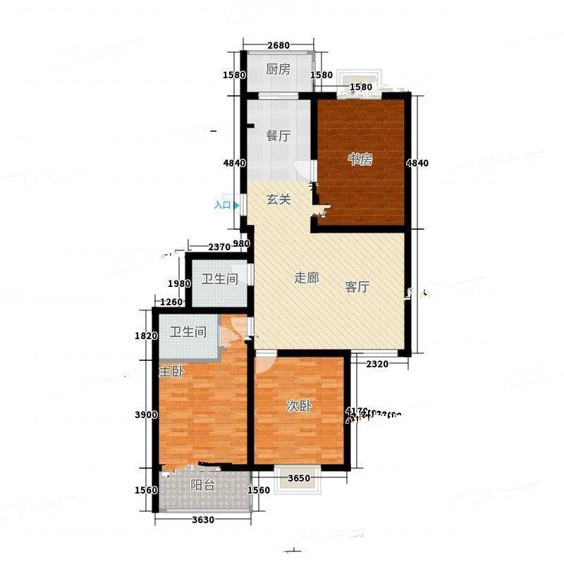 欧风丽景3室0厅0卫128㎡户型图