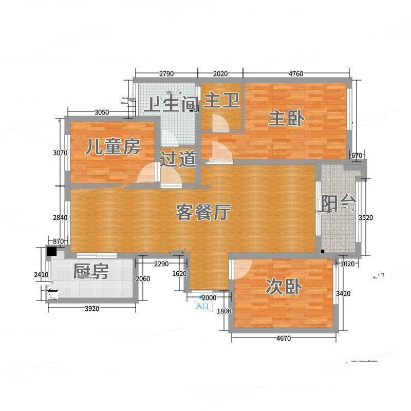 南湖尚苑3室0厅0卫137㎡户型图