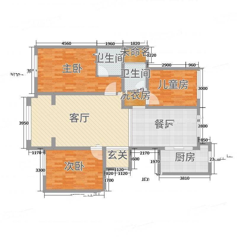 南湖尚苑3室0厅0卫127㎡户型图