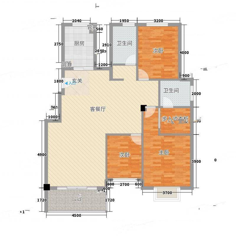 雅戈尔西湖花园3室0厅0卫150㎡户型图