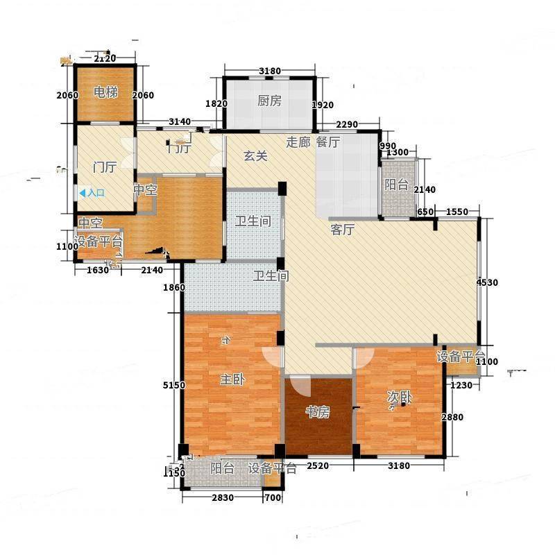 恒威·君园和庄3室0厅0卫143㎡户型图