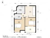 三水湾2室1厅1卫63㎡户型图