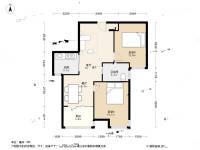 三水湾2室2厅1卫71㎡户型图