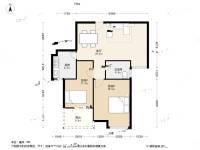 三水湾2室2厅1卫84㎡户型图