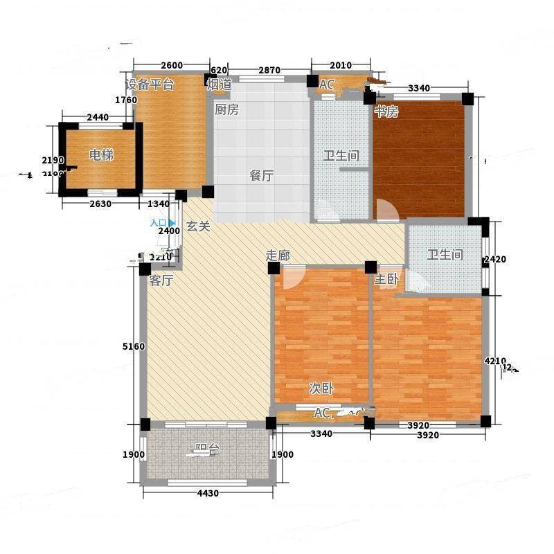 天怡嘉苑3室0厅0卫138㎡户型图