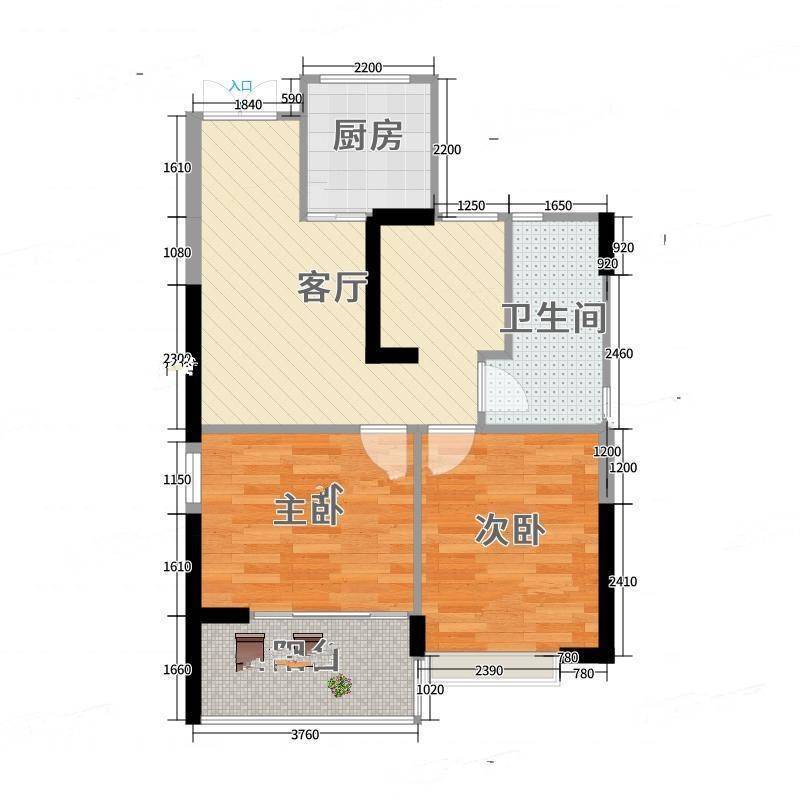 孝闻白衣小区2室0厅0卫67㎡户型图