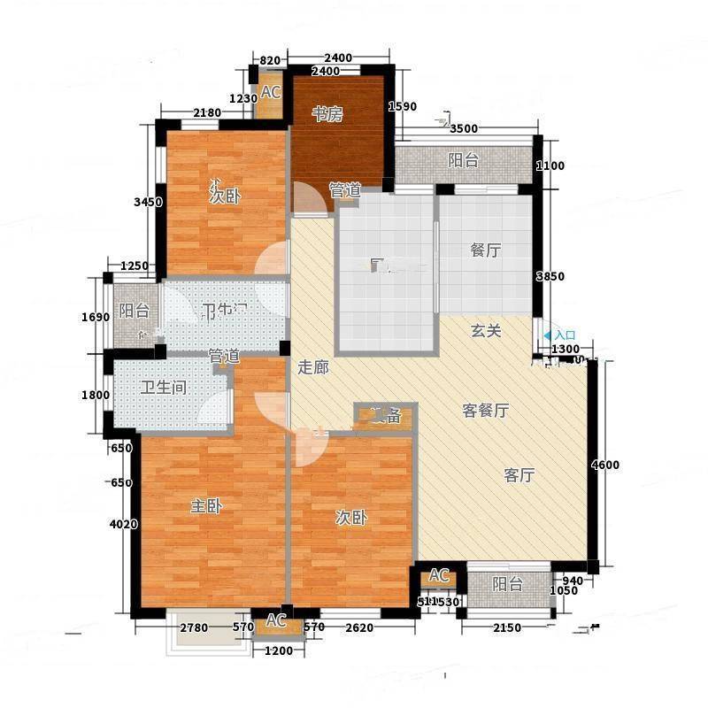 时代金贸4室0厅0卫142㎡户型图