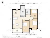 中海国际社区五期3室2厅1卫102㎡户型图
