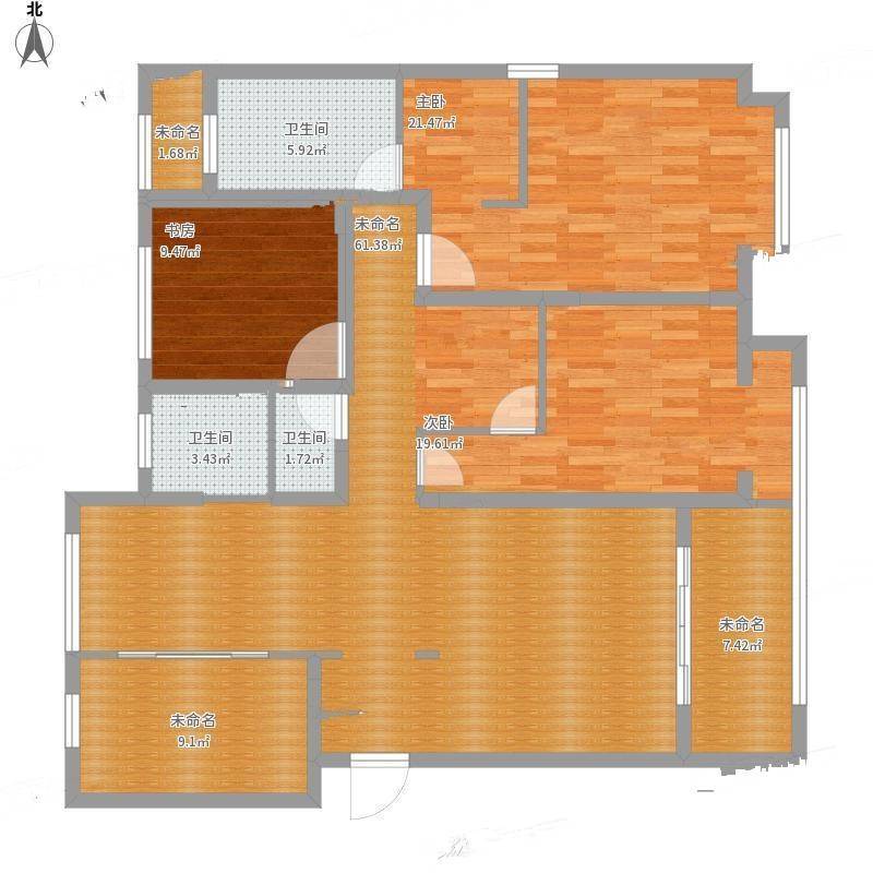 世贸首府2室0厅0卫174㎡户型图