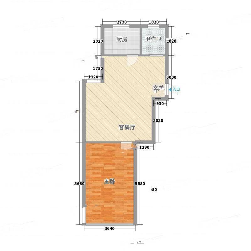 东方苑雅阁1室0厅0卫66㎡户型图