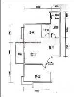 城市风景都市印象2室2厅1卫98㎡户型图