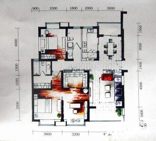 居礼3室2厅2卫149.9㎡户型图