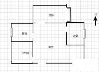 互助路德鑫园小区2室1厅1卫67㎡户型图