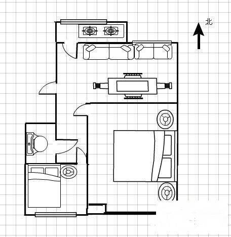 互助路德鑫园小区2室1厅1卫67㎡户型图