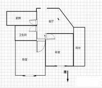 招商广场3室1厅1卫107㎡户型图