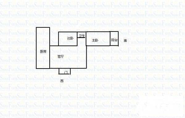 民生新邨2室1厅1卫81㎡户型图