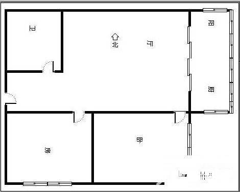 草阳高层2室2厅1卫93㎡户型图