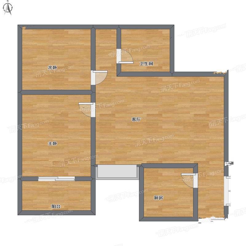 军安商住大厦2室1厅0卫105㎡户型图