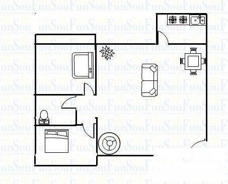 太白庭院2室2厅1卫102㎡户型图