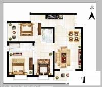紫薇田园都市配套公寓3室2厅2卫156㎡户型图