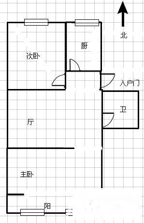 永乐路丹尼尔小区2室1厅1卫73㎡户型图