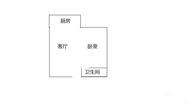 智慧城五期1室1厅1卫40㎡户型图