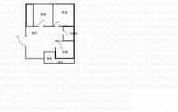 开发住宅小区三区3室1厅1卫76㎡户型图