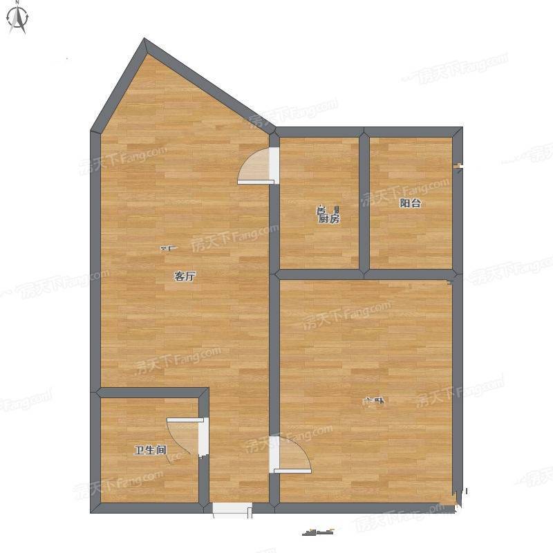 西安高新区创业研发院1室1厅0卫75㎡户型图