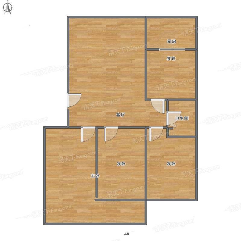 丹尼尔金色时代公寓3室1厅0卫119㎡户型图